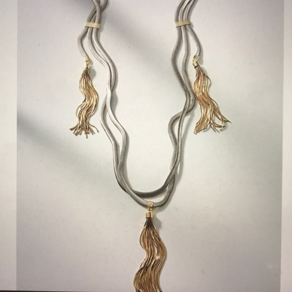 NWT Anthropologie Layered Tassel Necklace